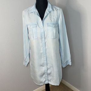 Long sleeve blue dress